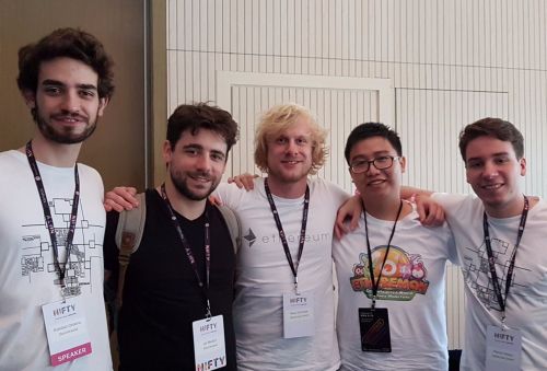 Qwellcode with Ariel Meilich and Esteban Ordano during NIFTY 
